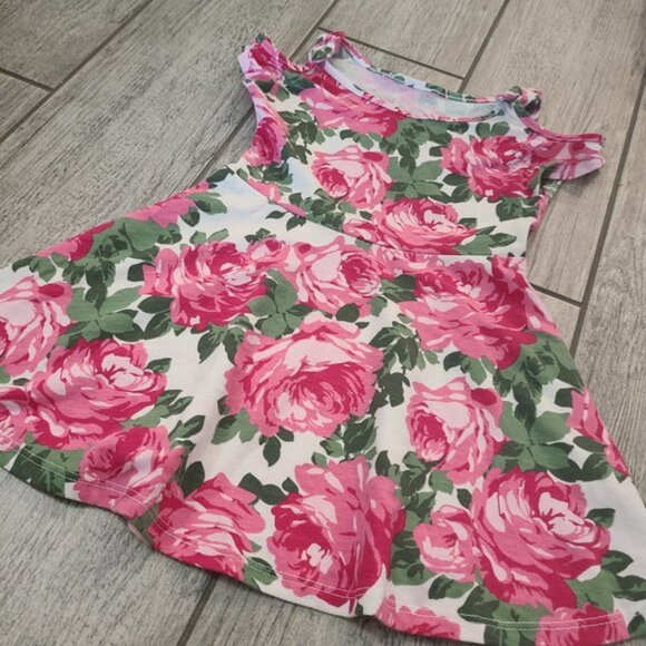 🏷 3/$15 or 5/$20 The Children's Place girls spring floral pink dress size 2T - Picture 4 of 7